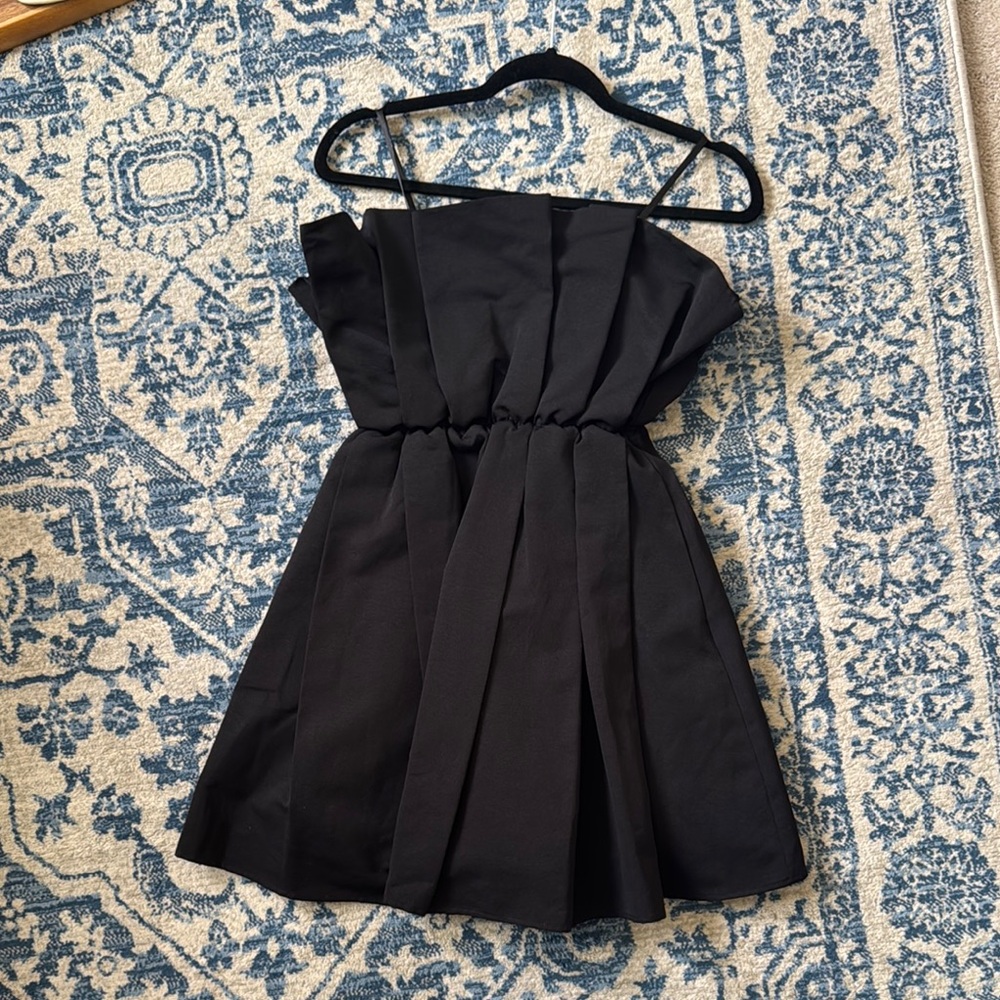 STAUD Cordelia Dress in Black – Size L (NWT)